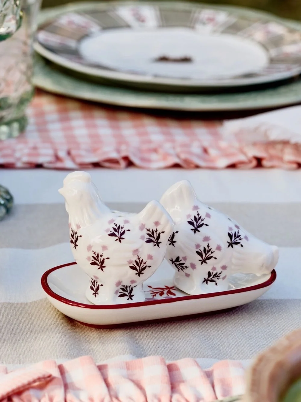 NWT Anthropologie Millie Stoneware Salt & Pepper Shakers